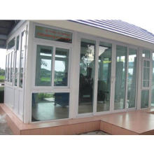 Ventana corrediza de PVC con rejillas doble vidrio templado